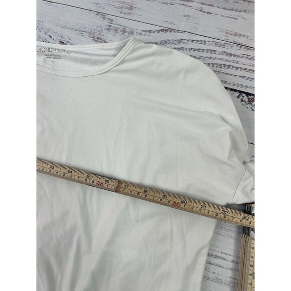 BEYOND YOGA Women's White Long Sleeve Daydreamer Pullover Shirt Large Activewear - Picture 7 of 11